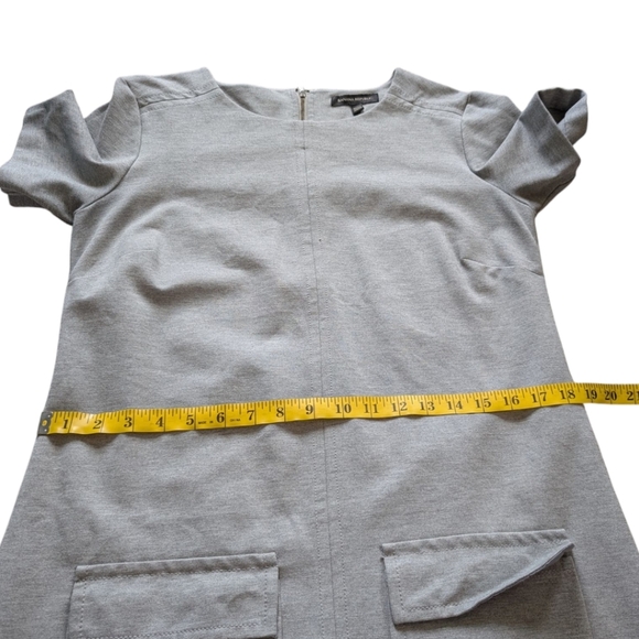 Banana Republic Ponte Pocket Shift Dress Light Grey Crew Neck Women's Medium - Picture 14 of 15